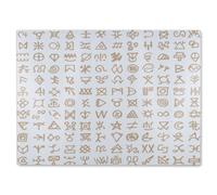 Benjamin Tate Design Viking Ritual Symbols Glass Chopping Board