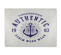 Benjamin Tate Design Vintage Anchor Logo Glass Chopping Board