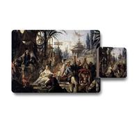 Benjamin Tate Design Vintage Asian Market Scene Placemat And Coaster Set