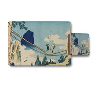 Benjamin Tate Design Vintage Suspension Bridge Scenic Placemat And Coaster Set
