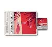 Benjamin Tate Design Vodka Cranberry Designer Placemats And Coasters Set Of 12 With Wood Backing And High End Print Artwork