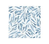 Benjamin Tate Design Watercolour Blue Branches With Leaves Splash Back in Natural Benjamin Tate Design Natural