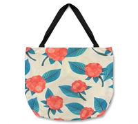 Benjamin Tate Design Watercolour Floral Pattern Tote bat in Natural Benjamin Tate Design Natural