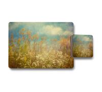 Benjamin Tate Design Whimsical Wildflower Field Placemat And Coaster Set