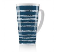Benjamin Tate Design White Rope Latte Mug, Stunning Designer Mug Fit For Any Home, Treat Yourself Or A Loved One