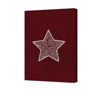 Benjamin Tate Design White Star Canvas Wall Art Print Handmade In The Uk