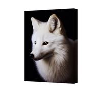 Benjamin Tate Design White Wolf Portrait Canvas Wall Art For Modern Home Decor