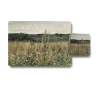 Benjamin Tate Design Wildflower Field Placemat And Coaster Set With Landscape Artwork