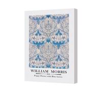 Benjamin Tate Design William Morris Poppy Flower With Blue Leaves Canvas Print