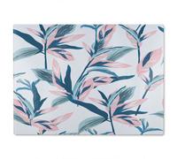 Benjamin Tate Design Winter Pink & Blue Flowers Glass Chopping Boarddesigner Style