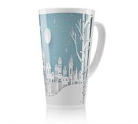 Benjamin Tate Design Winter Snow Urban Countryside Dining Latte Mug, Stunning Designer Mug Fit For Any Home, Treat Yourself Or A Loved One