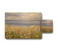 Benjamin Tate Design Wood Bottom Placemats And Coasters Set With Designer Landscape Artwork Limited Edition
