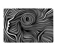 Benjamin Tate Design Woodcut Style On The Subject Of Human Soul Designer Special Soft Home Rug