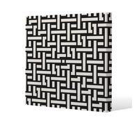 Benjamin Tate Design Woven Pattern Slim Style Canvas Print 40X40Cm , 15mm Slim Real Wood.