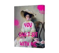 Benjamin Tate Design You Cant Sit With Me Canvas Art Print Pop Art Portrait