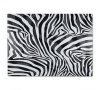 Benjamin Tate Design Zebra Animal Print Glass Chopping Boarddesigner Style