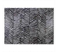 Benjamin Tate Design Zebra Grunge Print Glass Chopping Board
