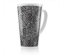 Benjamin Tate Design Zebra Grunge Print Latte Mug, Stunning Designer Mug Fit For Any Home, Treat Yourself Or A Loved One