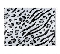 Benjamin Tate Design Zebra & Leopard Print Glass Chopping Boarddesigner Style