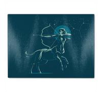 Benjamin Tate Design Zodiac Sagittarius Dining Glass Chopping Board