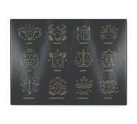 Benjamin Tate Design Zodiac Sign Dining Glass Chopping Board