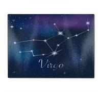 Benjamin Tate Design Zodiac Sign Virgo Dining Glass Chopping Board in Natural Benjamin Tate Design Natural