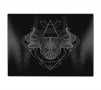 Benjamin Tate Design Zodiac Taurus Geometric Dining Glass Chopping Boarddesigner Style
