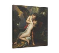 Benjamin West Cupid And Psyche 1808 Outstanding Works Poster Canvas Wall Art Decorative Bedroom Modern Home Print Picture Artworkss 16x16inch(40x40cm)