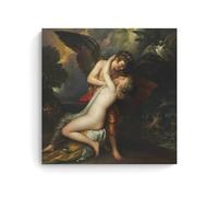 Benjamin West Cupid And Psyche 1808 Outstanding Works Poster Picture Print Wall Art Painting Canvas Artworks Idea Room Aesthetic 12x12inch(30x30cm)