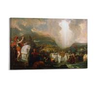 Benjamin West Outstanding Paintings Joshua Passing The River Jordan with The Ark of The Covenant Exquisite Poster Art Print Wall Photo Paint Hanging Picture Family Bedroom Decor 20x30inch(50x75cm)