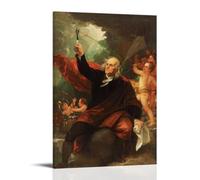 Benjamin West Paint (Drawing Electricity from The Sky) Poster Canvas Wall Decor Artwork for Any Room 08x12inch