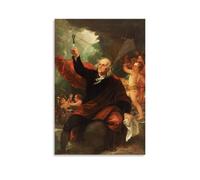 Benjamin West Paint (Drawing Electricity from The Sky) Poster Elegant Canvas Wall Art for Home Decoration 24x36inch