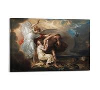 Benjamin West The Expulsion of Adam And Eve from Paradise (1791) Printed Posters Canvas Art And Wall Art Picture Print Modern Family Bedroom Decors 08x12inch(20x30cm)