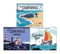Benji Davies Storm Whale Series Collection 3 Books Set (The Storm Whale, The Storm Whale in Winter, Grandma Bird)