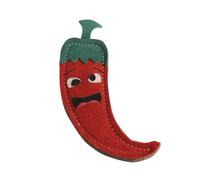 Benji & Flo Crazy Faces Jalapeno The Red Hot Chilli Suede Dog Toy Red/green (One Size)