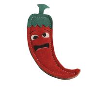Benji & Flo Crazy Faces Jalapeno The Red Hot Chilli Suede DoOne Size Red/Green