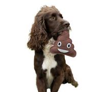 Benji & Flo Crazy Faces Ooopsie Poopsie Suede Dog Toy Brown/white (One Size)