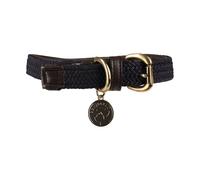 Benji & Flo Interlaced Leather Lined Dog Collar BZ5328