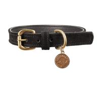 Benji & Flo Noble Suede Dog Collar Black/gold (L)