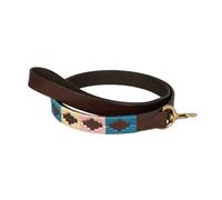 Benji & Flo Sublime Polo Leather Dog Lead Blue/pink/vanilla (One Size)