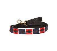 Benji & Flo Sublime Polo Leather Dog Lead115cm x 2cm Red/Navy/White BZ5386