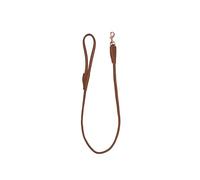 Benji and Flo Superior Rolled Tan/Rose Gold Leather Dog Lead - 120cm