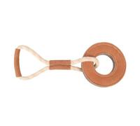 Benji & Flo Tug N Play Ring Suede Rope Dog Toy Brown/beige (One Size)