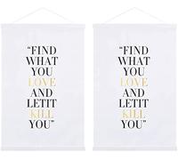 Benjia b2 Poster Frame Frames 50x70, Magnetic Light Wood Wooden Poster Hangers Hanger Hanging Kit for Canvas Artwork Art Print (2 Packs,50cm / 19.7",White)