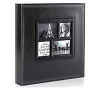 Benjia Photo Album 500 Pockets 6x4 Photos, Extra Large Size Leather Cover Slip in Wedding Family Photo Albums that Holds 500 6x4" / 10x15cm Photos Black