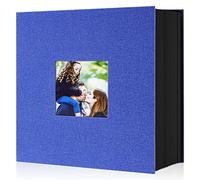 Benjia Photo Album 6x4 Slip in, Linen 600 Pockets Photo Albums Holds Landscape and Portrait 10x15cm Picture Blue