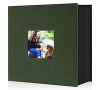 Benjia Photo Album 6x4 Slip in, Linen Extra Large Capacity 1000 Pockets Photo Albums Holds Landscape and Portrait 10x15cm Picture Green