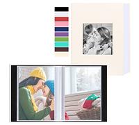 Benjia Small Photo Album 6x4 2 Packs, Each Pack Holds 50 Pockets, Slip In Mini Leather Top Loading Photo Albums Holds Portrait Only 10x15cm Picture Beige