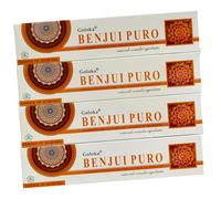 Benjui Puro Ayurvedic Masala Incense, Essence of Ayurveda - Pack of 4 x 15gms - Natural Fragrance for Calm and Well-being