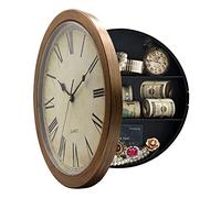 Benkaim Secret Compartment, Upgraded Silent Thickened 10 Inch Plastic Wall Clock Diversion Safe Clock with Hidden Compartment, Secret Hidden Clock for Valuables
